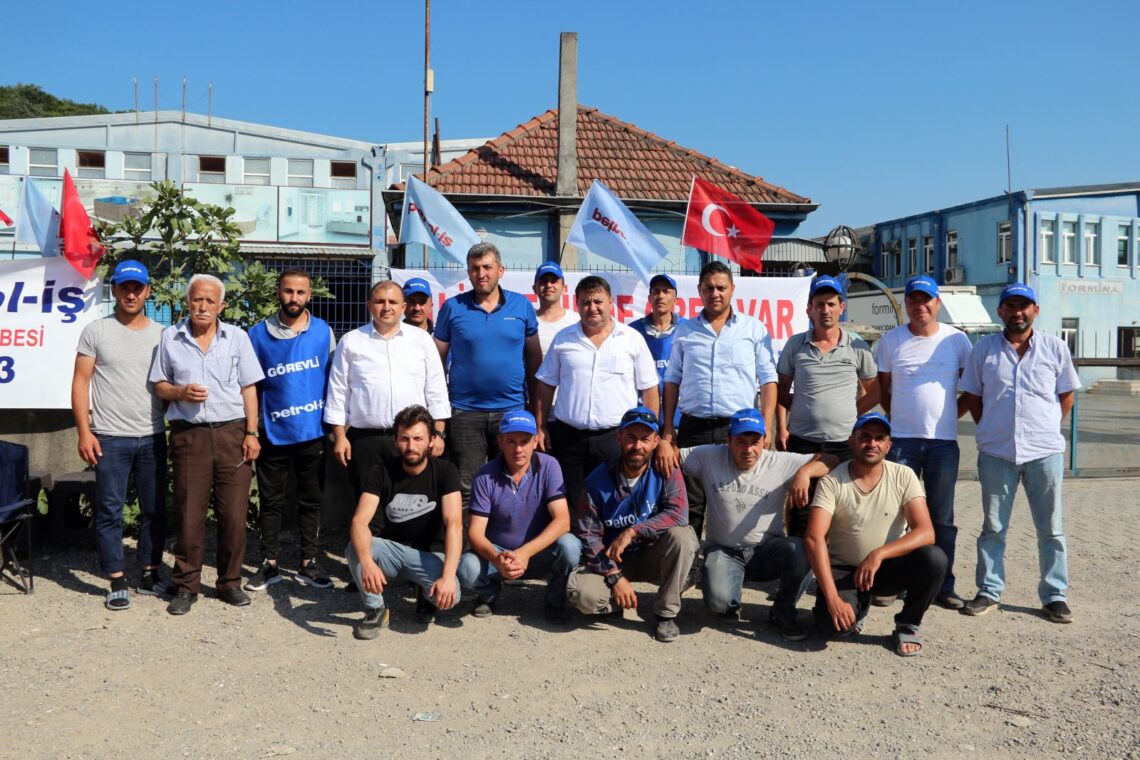 YEŞİL, GREVDEKİ İŞÇİLERLE GÖRÜŞTÜ