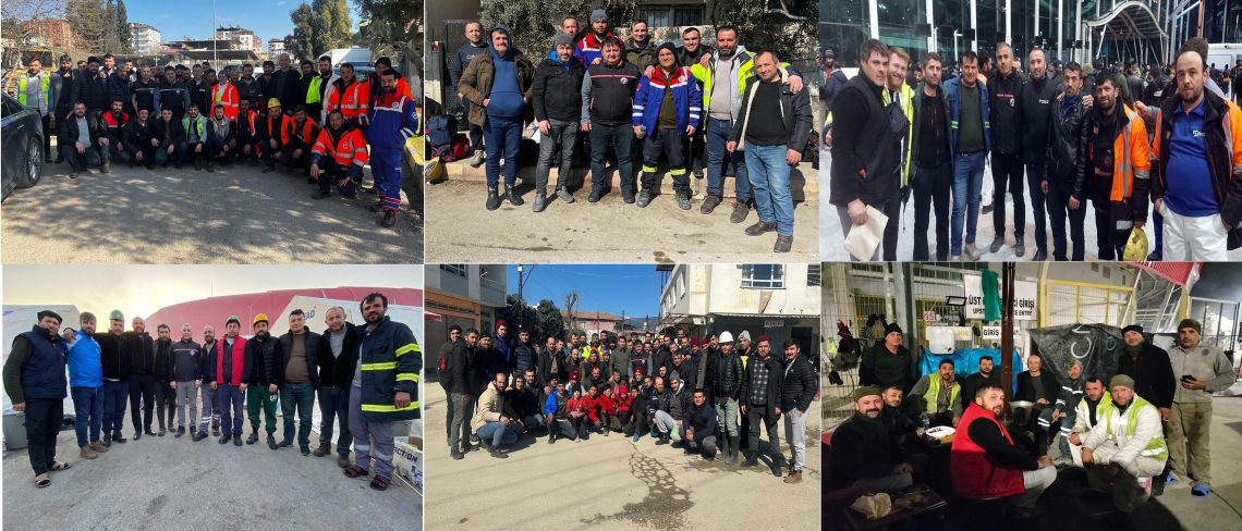 SENDİKAMIZ YÖNETİMİ, DEPREM BÖLGESİNDE MADENCİYE DESTEK VERİYOR